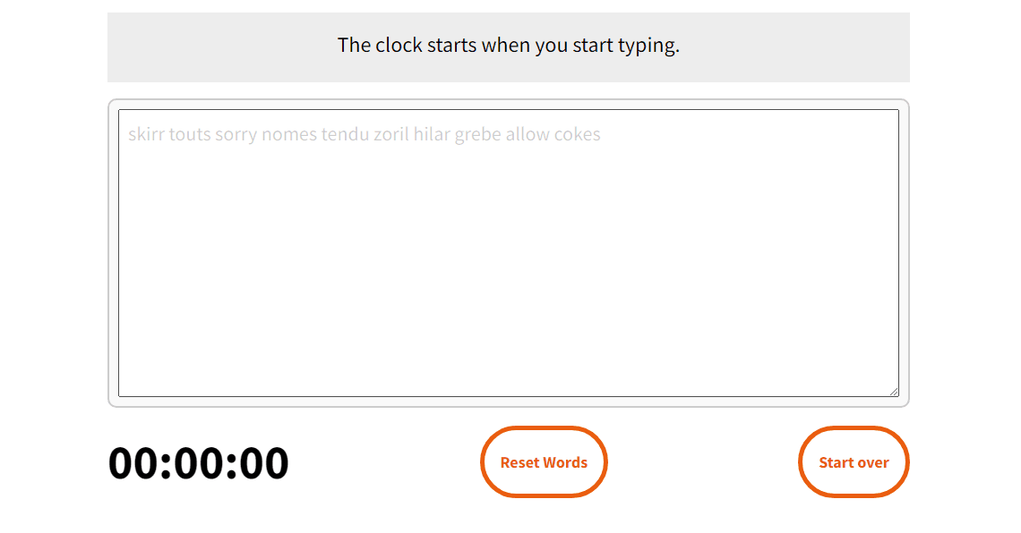 Typing Test Project